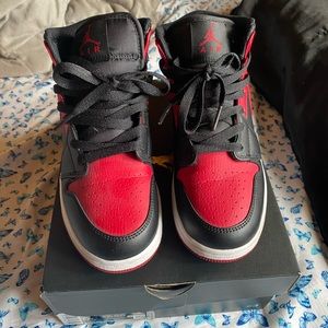 Red and Black air Jordan 1s